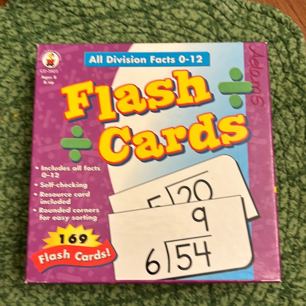 Flash cards all division facts 0-12